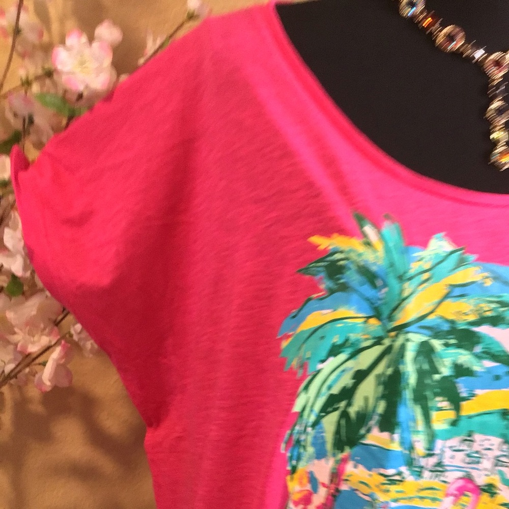 NWT KiwiFresh 2X Pink Flamingo Island Tropical Top - Picture 7 of 12